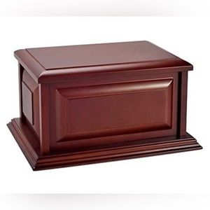 URN for Human Ashes - MDF Cherry - NEW IN BOX